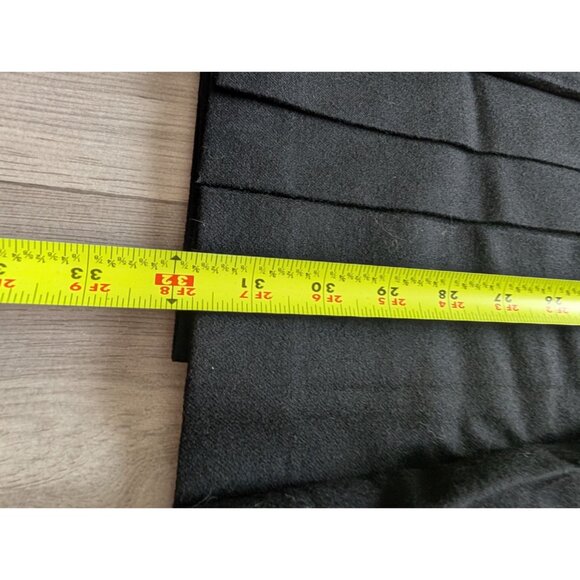 Louis Feraud Black Pleated Wool Midi Skirt F36 Made In Germany - Picture 7 of 7